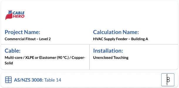 cablehero - cable selection calculator